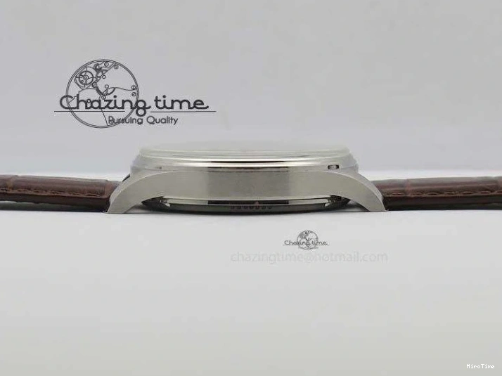 MIROTIME 0511 Sustainable Portuguese IW5444 SS White Dial RG Numbers On Brown Leather Strap A 7256